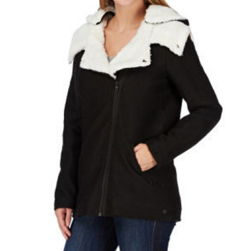 HURLEY Nordic Sherpa Jacket blk & White - Picture 2 of 8
